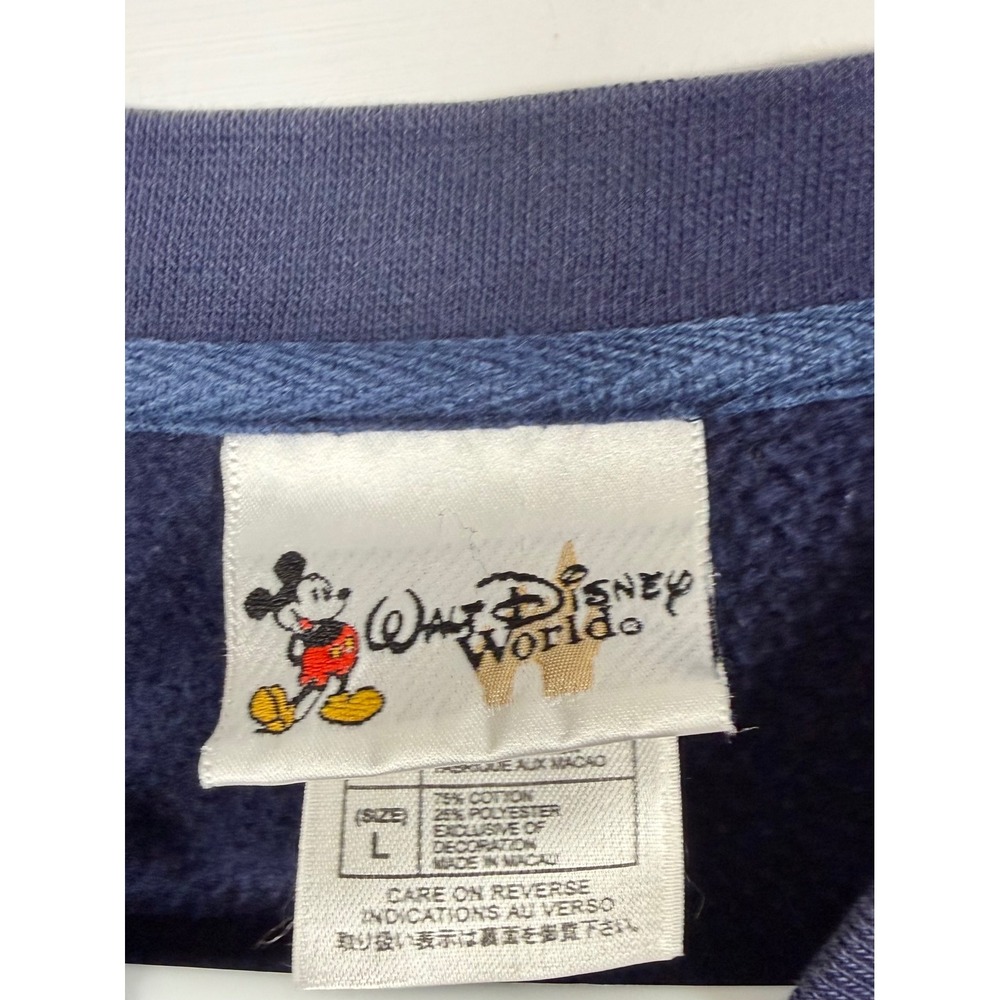 Vintage Walt Disney World Mickey Sweatshirt American Flag Women L 4th of July - Picture 4 of 9